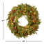 The Holiday Aisle® 30 in. White Pine Wreath with Battery Operated Warm White LED Lights