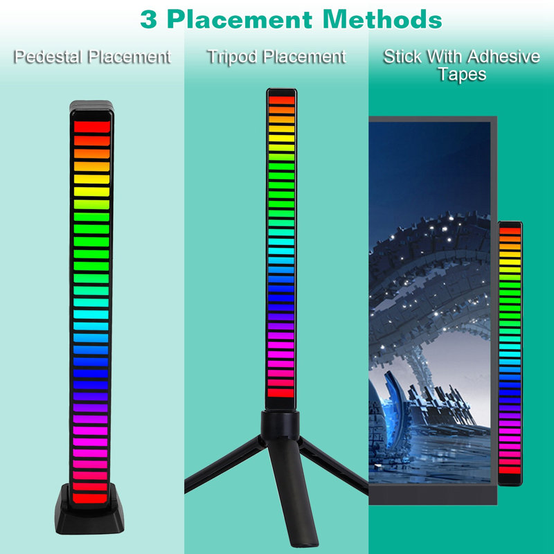LED Sound-Controlled RGB Light Bar Set