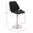 Ventana Swivel Upholstered Faux Leather Adjustable Height Counter Stool with Stainless Steel Frame-883928041