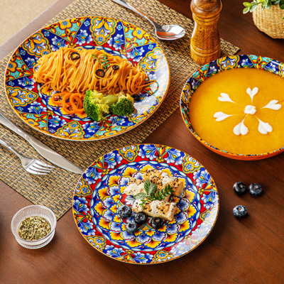 24 Piece Porcelain Dinnerware Set, Service For 6 (Set of 24)