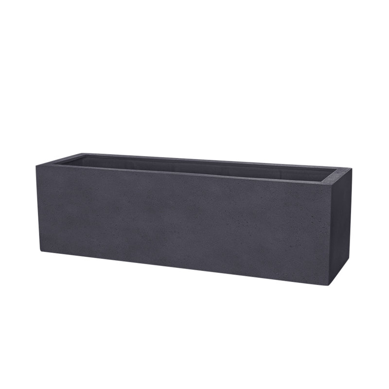 Sandal Handmade Planter Box, Charcoal P-Lite, 47.25" W x 17.75" D x 17.75" H