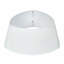 Couvre-anneau de Noël en métal galvanisé avec jupe décorative blanche
