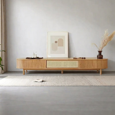 Meuble télé minimaliste en bois de frêne