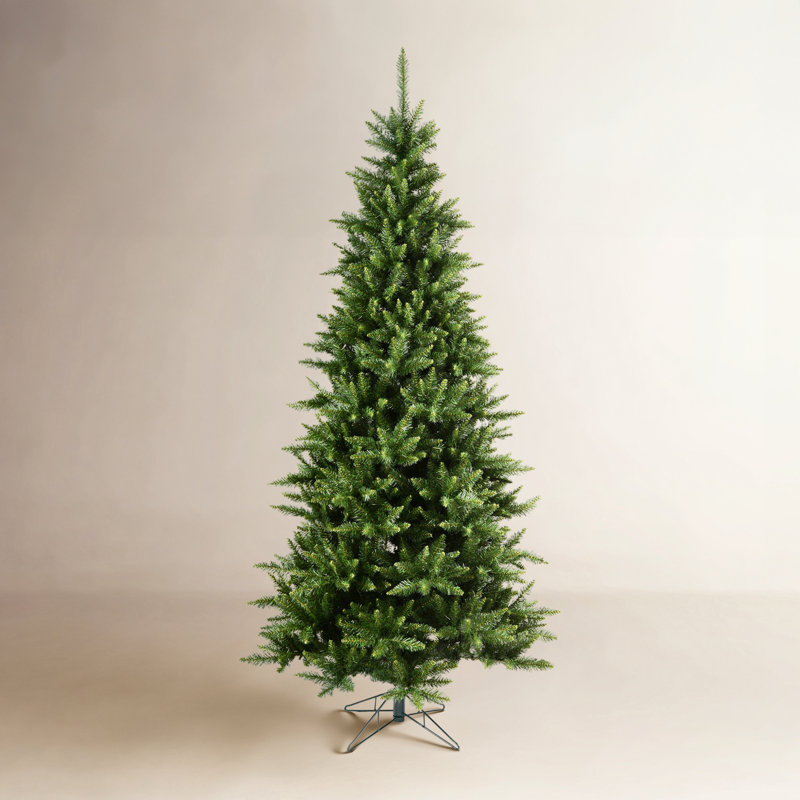 Camdon Fir Slim Artificial Christmas Tree, Unlit, Not Pre-Lit, 8.5' H