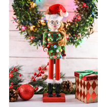Figurines en Bois style Casse-Noisette peintes main pour Noël, Boules et  ornements