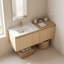 Meuble-lavabo flottant simple 48 po avec lavabo en céramique et conception sans poignée-132960819-132960821