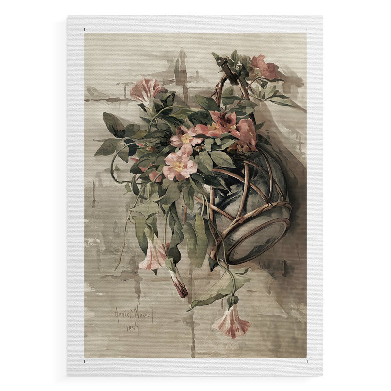 Imprimé floral rétro Lxxi - impression sur toile seulement - non encadrée, H 36 po x l 24 po