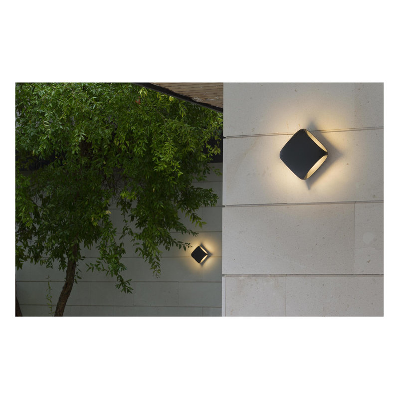 Rudgeway Integrated LED Outdoor Flush Mount, Dark Grey