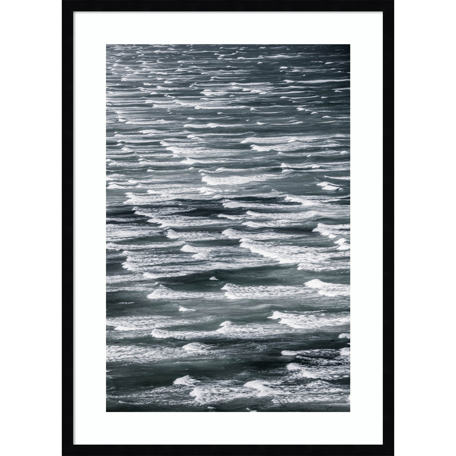 Daisey "Infinite Waves 02" Print, Black Framed, 33" H x 24" W
