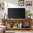 62.99-Inch Solid Wood Console Table, Farmhouse Low Sofa Table TV Media With Storage For Entryway, Living Room-126594158