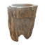 Lavabo de salle de bain piédestal en bois naturel pétrifié