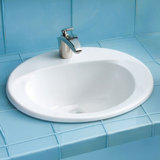 Supreme Vitreous China Oval Drop-in Bathroom Sink