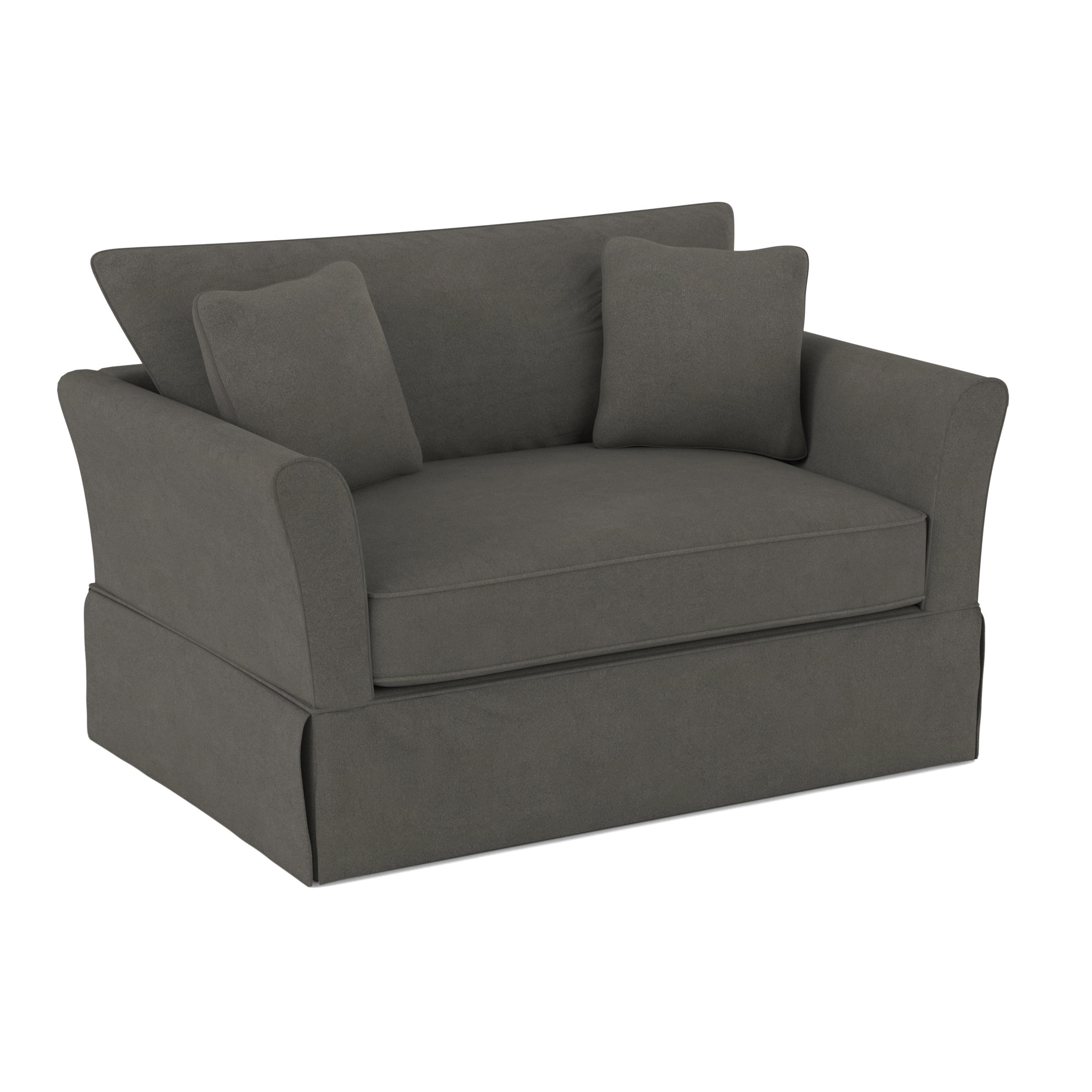 Shelby Upholstered Chair And A Half, Bella Otter Performance Velvet