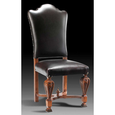 Upholstered Side Chair in Black