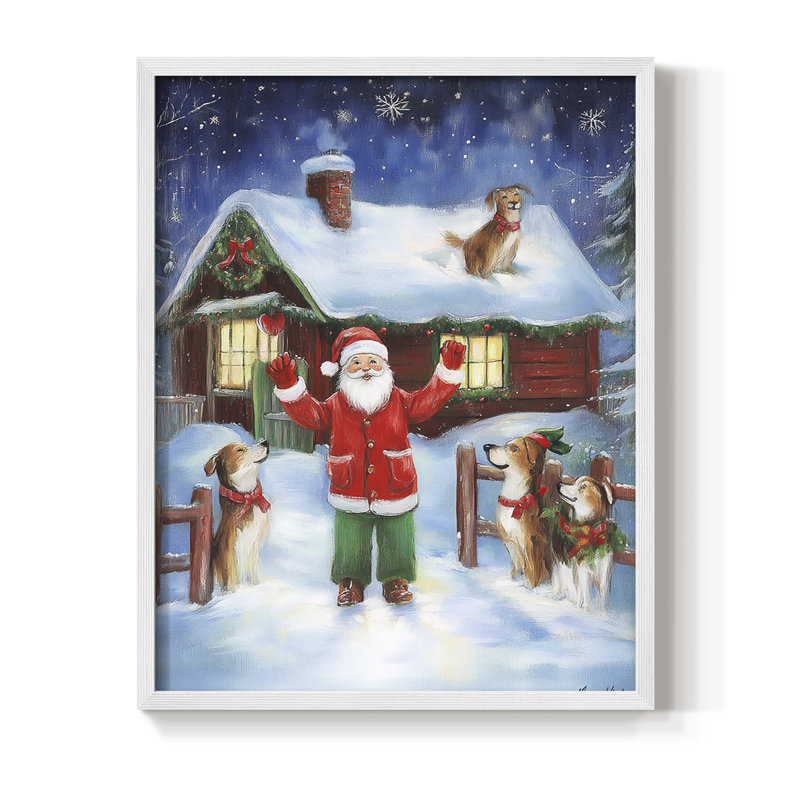 Framed Print - Solid Wood, H 11 po x l 9 po, Blanc