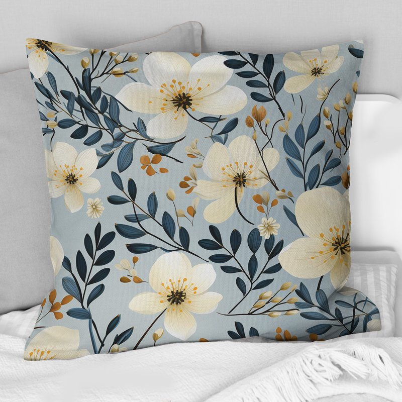 Coussin décoratif à imprimé floral Dreamy Garden Minimalist Flower I, H 16 po x l 16 po