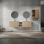 Meuble-lavabo mural 72 po avec lavabo et armoire latérale, portes à fermeture en douceur 72 po
