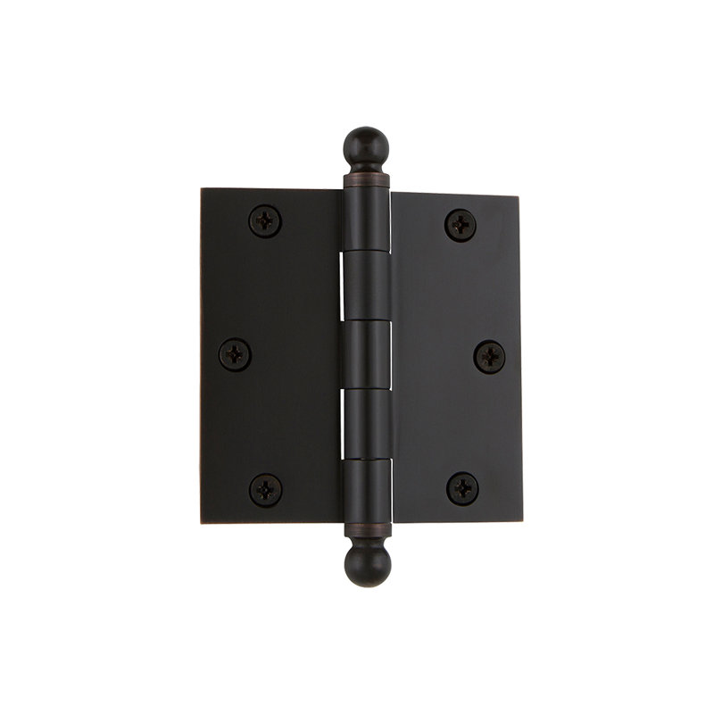 3.5'' x 3.5'' Brass Butt Bearing Hinge, Timeless Bronze