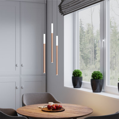 Luminaire suspendu cylindrique à 3 lumières DEL Baileyton