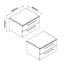 Meridia 50cm W Manufactured Wood Bedside Table