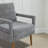Mid-Century Armchair , Accent Chair with Chenille Armrest & Soft Cushion-1579975877
