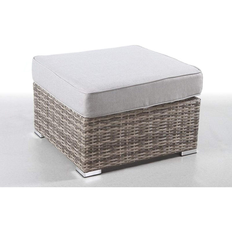 Fully Assembled Outdoor Ottoman With Cushion