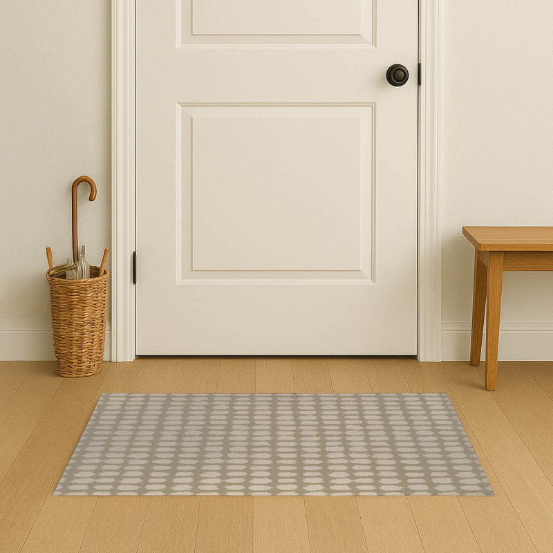 Spotted Ultra-thin Indoor Doormat, Natural, 24" W x 36" L