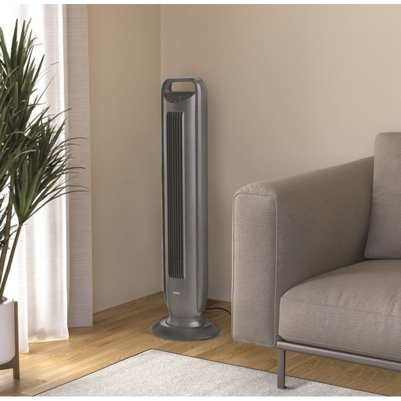 Grey Tower Fan With Touch Control