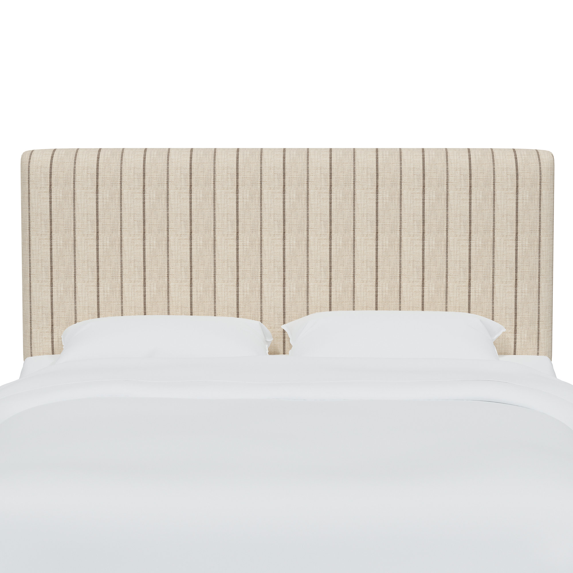 Eisley Upholstered Panel Headboard, Twin, Fritz Charcoal Stripe