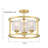 Maroney 3 - Light Kitchen Glass Steel Dimmable Flush Mount Ceiling Light Chandelier-1239697146
