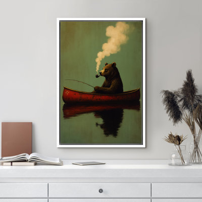 Reproduction d'art sur toile encadrée vintage