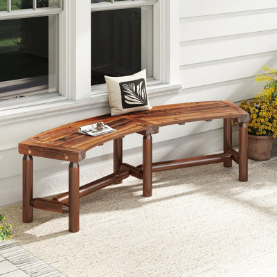Solid Wood Outdoor Bench