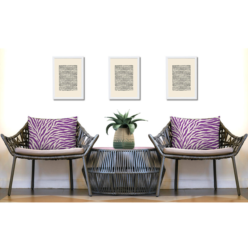 Oreiller réversible Jay Zebra, 20x14, Purple
