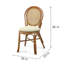 Chaise d'appoint Darle Denver Dining en rotin naturel tressé à la main avec coussin crème-1898239078-1880338423