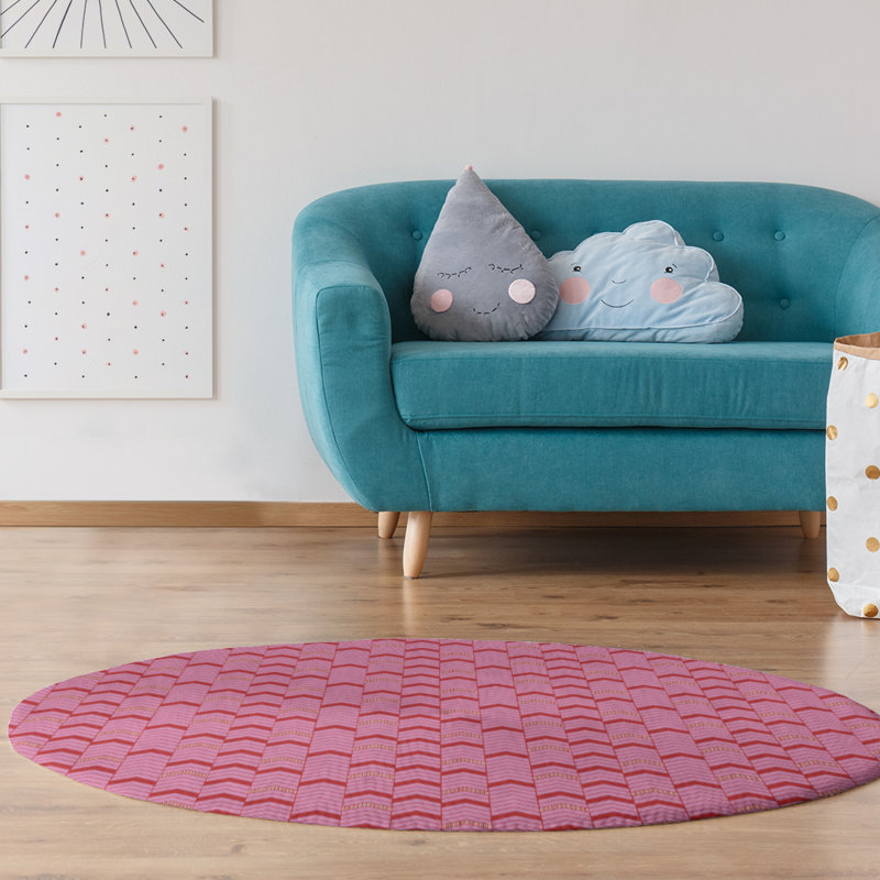 Chenille Indoor Rug, Round 5'