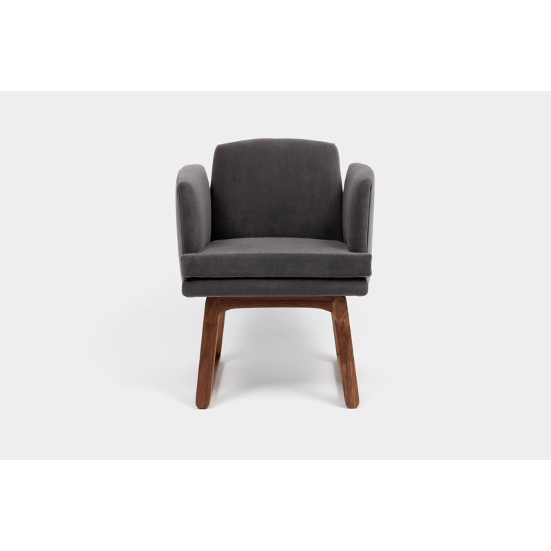 Allison Upholstered Arm Chair, Flannel