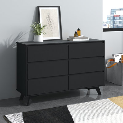 Brubaker 6" W Solid Wood Double Dresser