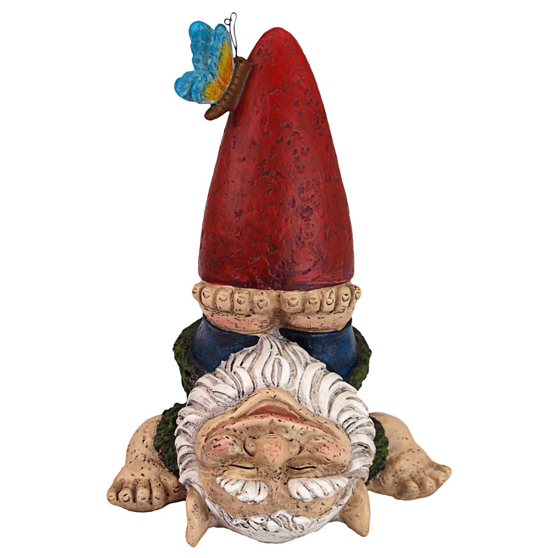 Statue gnome de jardin topsy-turvy theo