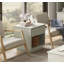 Table de bout Bridgevine Home Stardust 24 po, aucun assemblage requis, finition grès-1863905016
