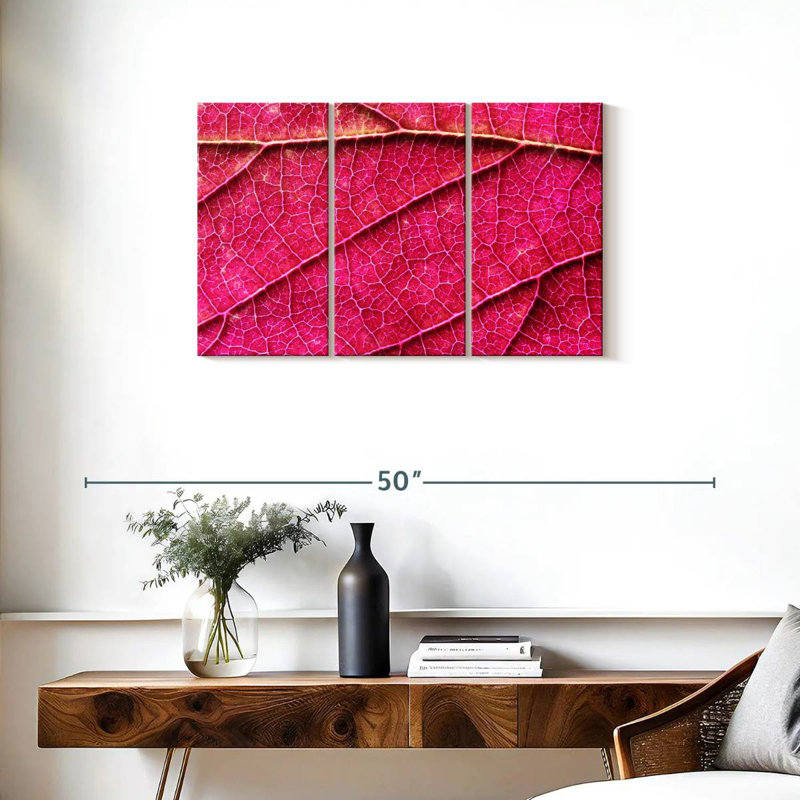Pink Leaf Vein, 20" H x 33" W