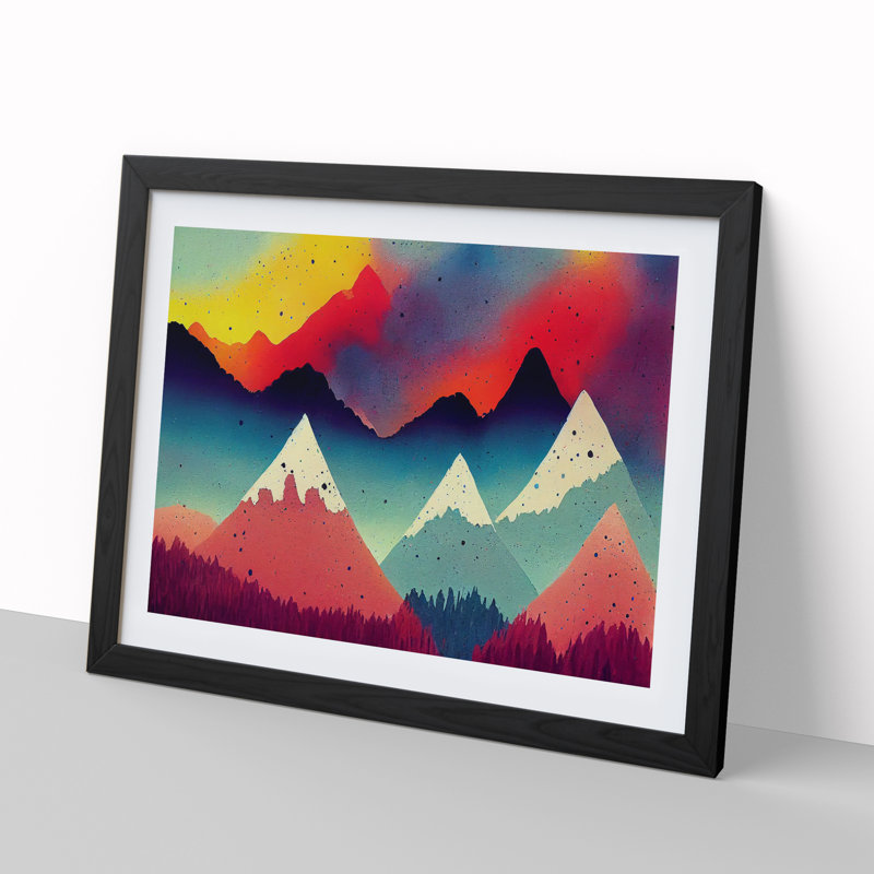Mountain Splash Vol.1 Abstract - Framed Print, Black Framed, 46cm H x 64cm W x 2cm D