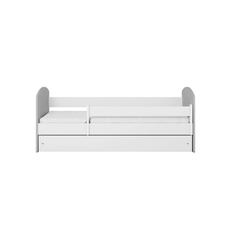Hermes Drawer Convertible Bed and Mattress, European Toddler (80 x 180 cm), Grey
