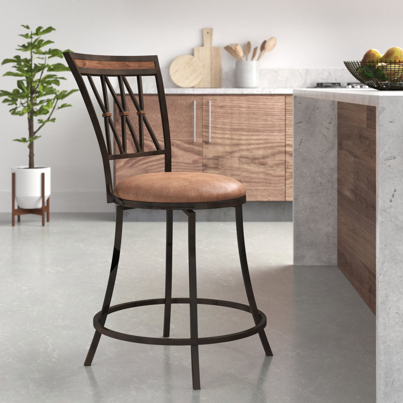 Tabouret de comptoir pivotant Kondo, Tabouret de comptoir (siège d’une hauteur de 24