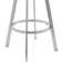 Robinett Swivel Counter or Bar Height Bar Stool with Arms and Footrest in Faux Leather and Metal