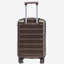 14 "/ 20" 2 pièces / ensemble dans un bagage à roulettes en ABS, avec serrure à combinaison, étui à cosmétiques 14 "(brun)