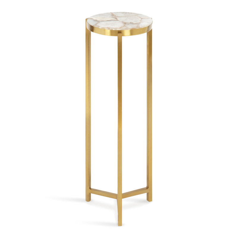 Table de bout Eveland Stone, Or, Naturel