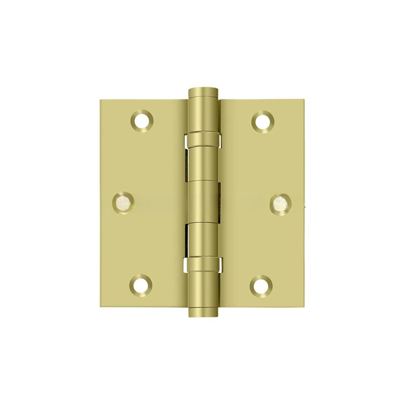 102'' x 102'' Butt Bearing Hinge, Polished Brass