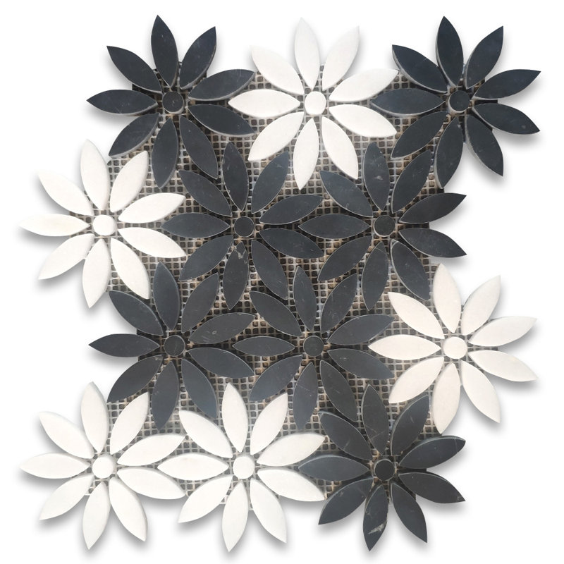11" x 9" Marble Novelty Mosaic Wall & Floor Tile