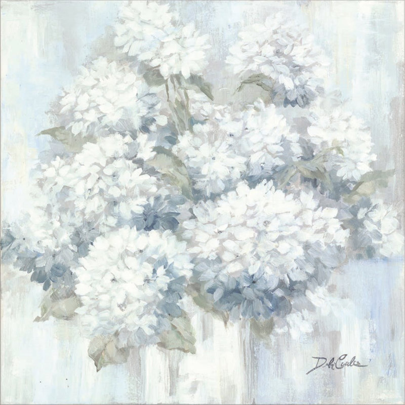 " White Hydrangeas " Graphic Art Print