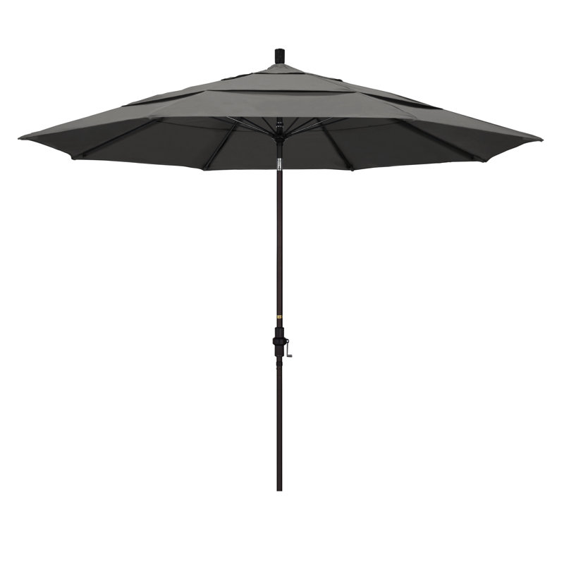 Parasol de marché 11 pi Brent, Toile gris anthracite Sunbrella®
